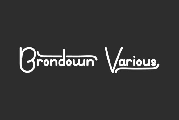 Brondown Various Typeface for Editorial Design