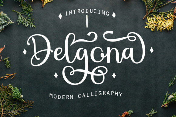 Delgona Script Font for Handmade Brands