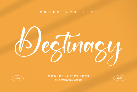 Destinasy: A Modern Script Typeface for Editorial Design
