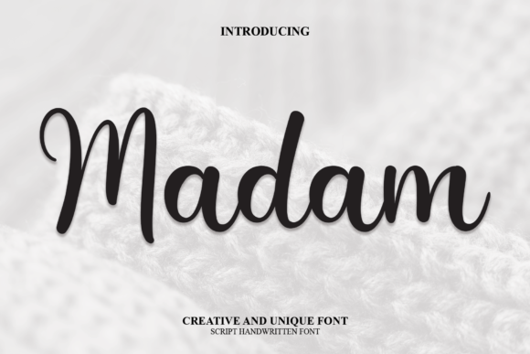 Madam: A Sweet Script Font for Elegant Branding