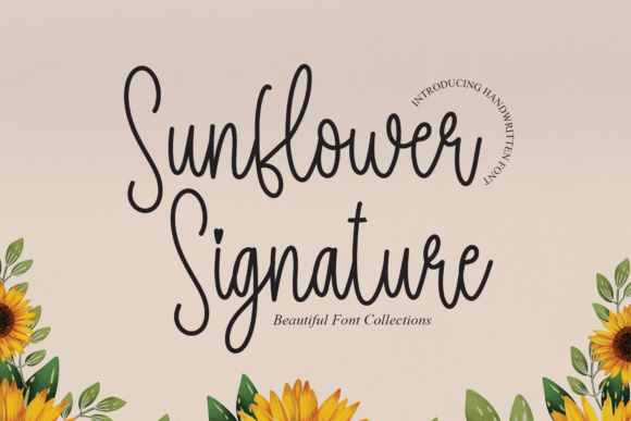 Sunflower Signature Font for Makers