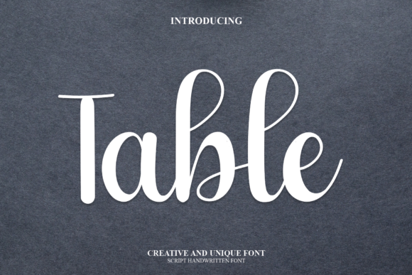 Table Font: Elevate Your Brand with Elegant Script