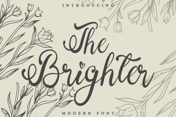 The Brighter: A Dainty Script Font for Editorial Design