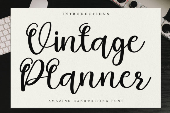 Vintage Planner: A Delicate Script Font for Makers
