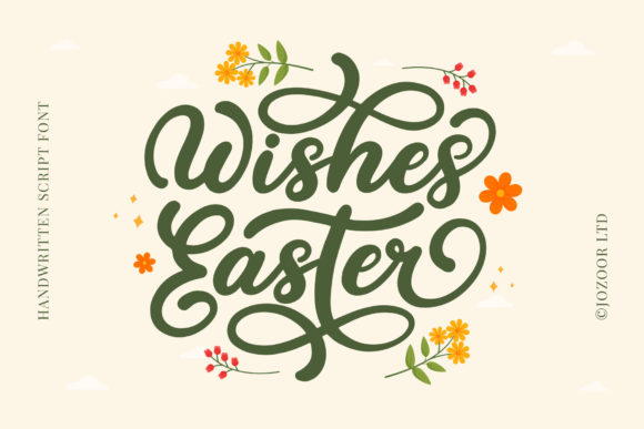 Wishes Easter Typeface for Editorial Design